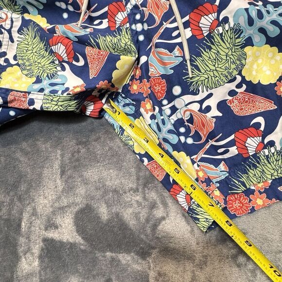 Nautica Mens Sz XL Tropical Fish Coral Aquarium Lined Swim Trunks Board Shorts - Picture 11 of 13